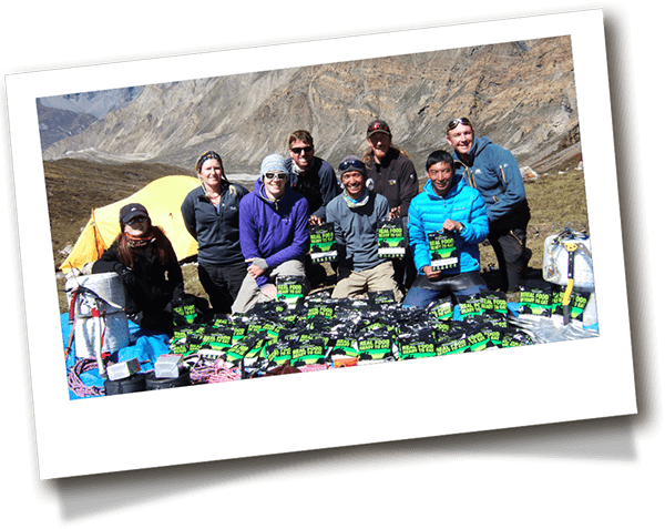 Explorers with Wayfayrer Camping food on Mount Kilimanjaro